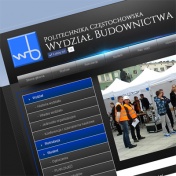 strona internetowa Wydziału Budownictwa Politechniki Częstochowskiej